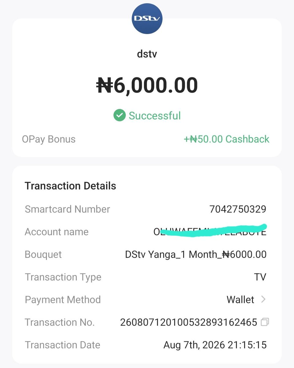OlufeAA's tweet photo. @DStvNgCare @DStvNg @DStv @MultiChoiceGRP This is evident of payment... unah don turn to scammer? https://t.co/3MOyI6J2Tb