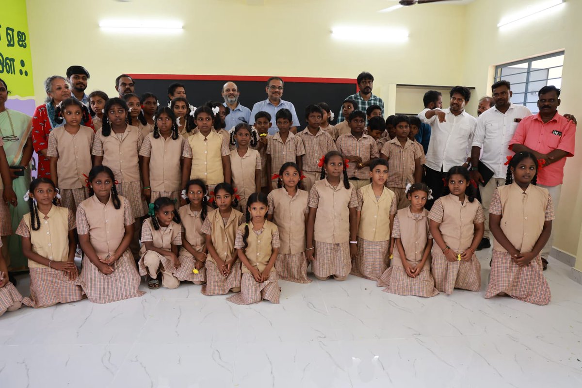 KadamaiE's tweet photo. 🏫 Handing Over | GMHS Tirur 🎉2 new classrooms inaugurated at Government High School, Tirur.
Built by Kadamai Trust with CSR support from Komatsu India.More than walls - these are spaces of hope, dignity &amp; opportunity.❤️
📚#KadamaiTrust #KomatsuIndia #CSR #EducationForAll https://t.co/1klJKJREaS