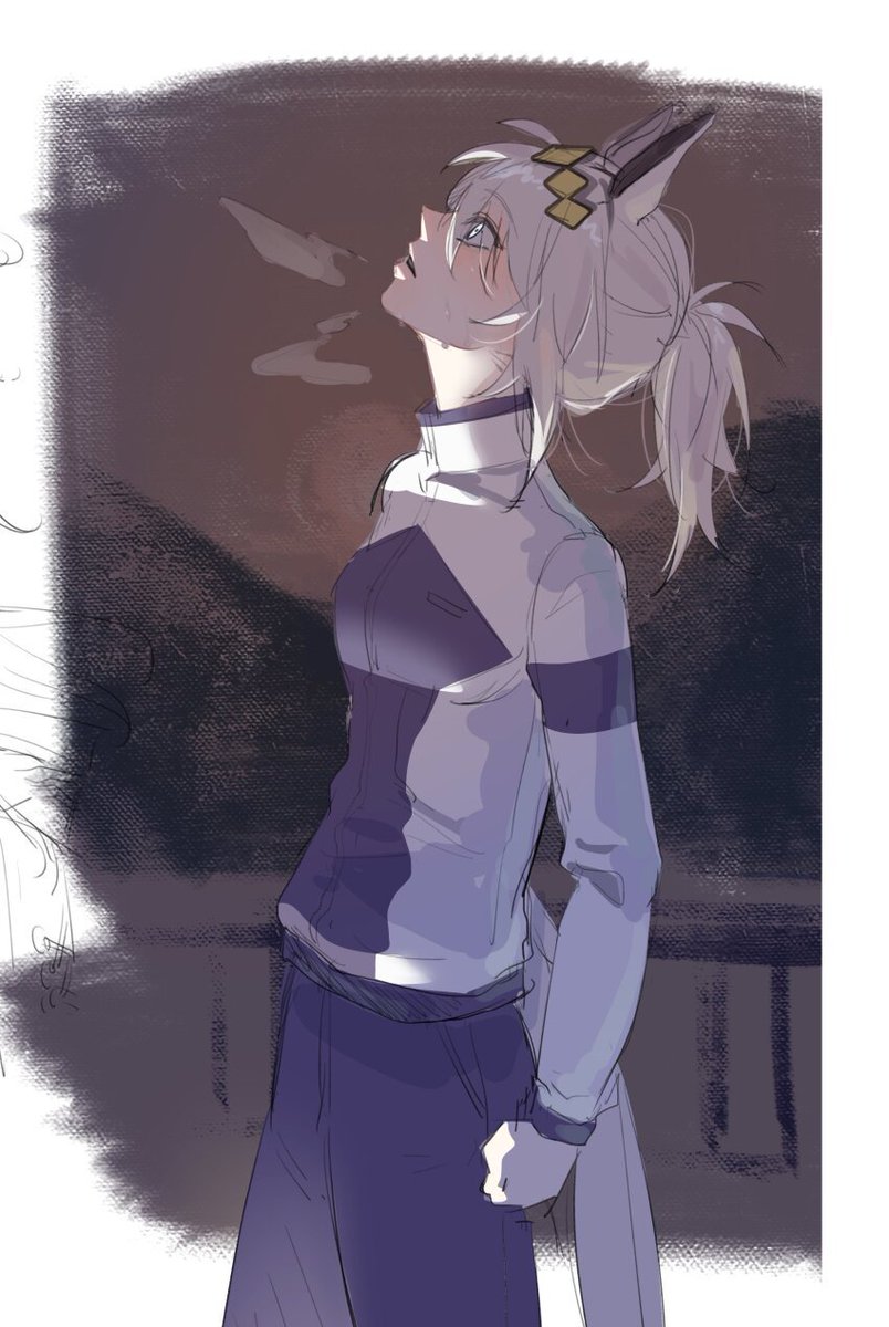AshenHunger's tweet photo. "Hah. . .hah. . .Oh..it's already dark. I'd better start heading back." https://t.co/aTqLGBbrxi