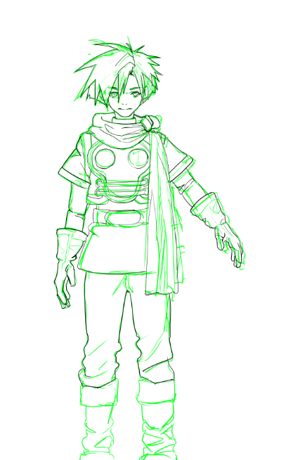Neezeye's tweet photo. Isaac Character Design WIP  #黄金の太陽 #GoldenSun https://t.co/SSt24xGZx2