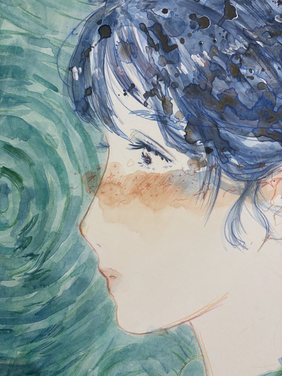 urichi_72's tweet photo. みなも
#イラスト #illustration #顔彩 #水彩 https://t.co/lbZU0aczpd