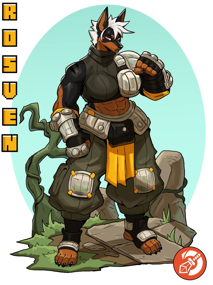 fightin_love's tweet photo. Rosven enters the DogKnight verse! Huge thanks to @CeeHaz for the badass commission art piece. https://t.co/Y1urqYAQoc