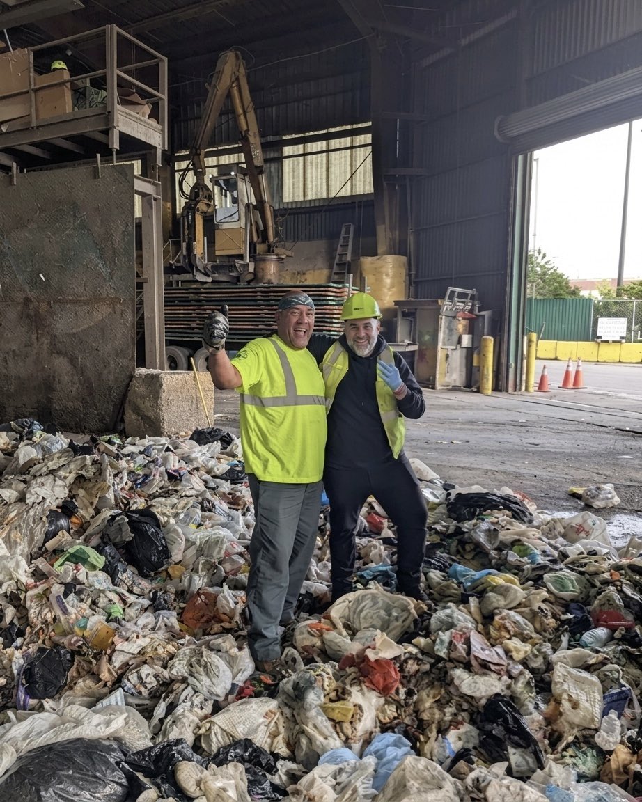 Complex's tweet photo. A Brooklyn resident accidentally threw two family heirloom rings in the trash, but sanitation workers helped recover them from up to 20,000 pounds of garbage. 

The rings were found within 10 minutes of searching, saving four generations of family history from being lost.

[📸: via/ NYCSanitation]