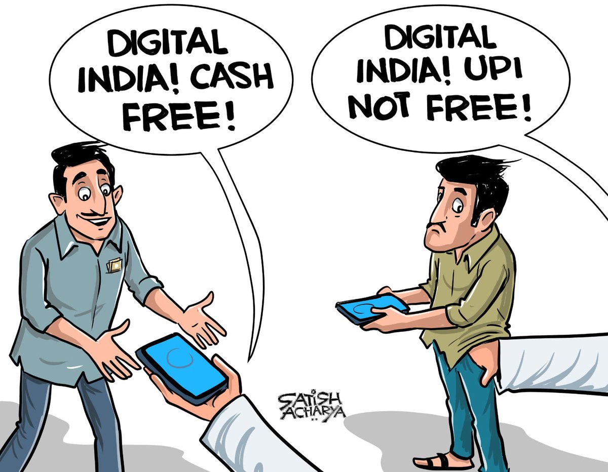 satishacharya's tweet photo. Charges on UPI transactions #UPI https://t.co/u6SA8LjleK
