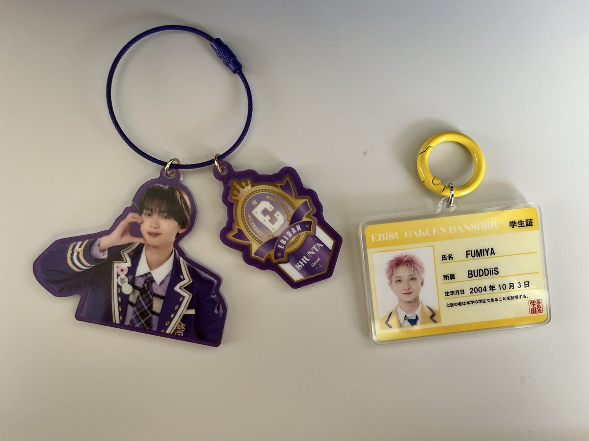 jdms4r's tweet photo. EBiDAN THE LIVE 2026 エビライグッズ 交換 学生証 トレカ アクキー Eグループ

譲
学生証：FUMIYA
アクキー：近藤駿太

求
竹野世梛

本日、渋谷モディ
8/12 EBiSTORE
8/13.14 エビライ
その他都内手渡しでの交換希望です。
郵送交換も検討します。

お気軽にお声掛けください。 https://t.co/7hcuWfMUOQ