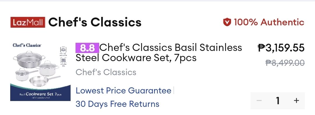 awesamrecosph's tweet photo. Chef’s Classics Basil Stainless Steel Cookware Set, 7 Pieces
https://t.co/NCFldcoh2T
✓ Seven-piece cookware set
✓ Made from stainless steel
✓ Includes assorted pots, pans, and lids
#ChefsClassicsPH #CookwareSet #KitchenEssentialsPH #LazadaFinds #DailyDealsPH https://t.co/RbyvNgUh3z