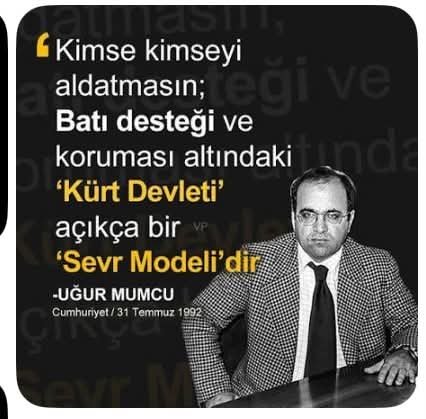 MucahitOZCAN64's tweet photo. MERHUM UĞUR MUMCU BUGÜNÜ DÜNDEN GÖREREK GEREKEN İKAZI YAPMIŞTIR LAKİN ŞİMDİLERDEKİ ÇERÇEVE ANTLAŞMASI ÜNİTER DEVLET MODELİNİ DAYATARAK ÜLKEMİZİN PARÇALANMASINI SAĞLAYACAKTIR!. https://t.co/7niM9zJDgc