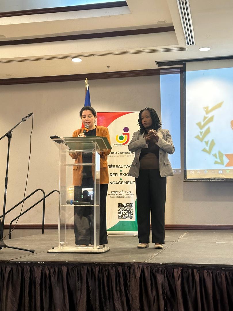 BINUH_UN's tweet photo. Supported by BINUH, the youth collective KOZE JEN YO held the 8th Haitian Youth Forum on 6 August, under the theme: “security and elections: youth can no longer wait.” https://t.co/6PkyCdBP3P