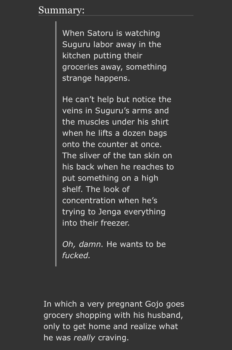 maxisabillion's tweet photo. #gego #夏五 #jjk

bread and butter

♡ oneshot, 8.4k words
♡ established relationship
♡ pregnant gojo
♡ explicit/PWP

https://t.co/M6w105xkoZ https://t.co/HwHm2laCZP