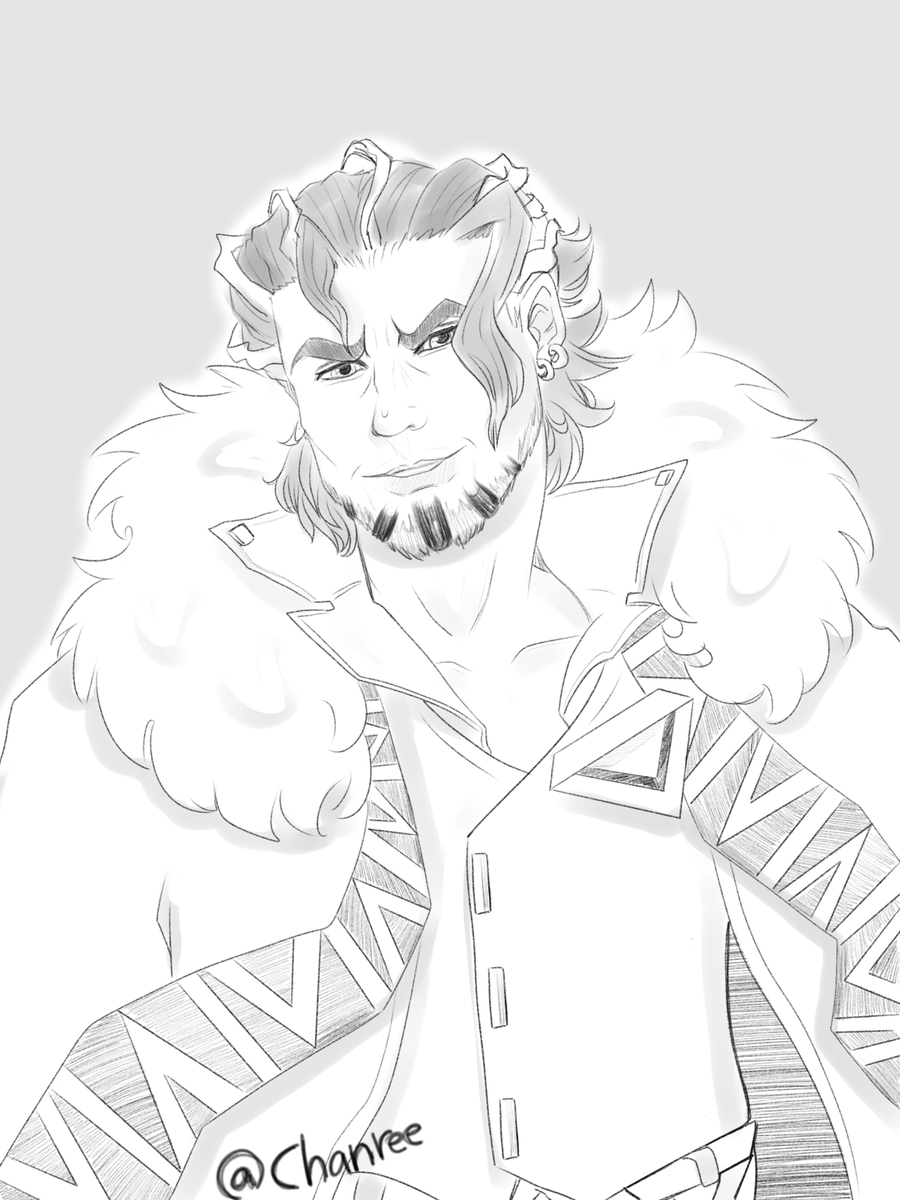 ___Chanree___'s tweet photo. #Palworldㅤㅤㅤㅤ I made a sketch of Marcus Dryden. 

Guess time to color it...r-right? D: https://t.co/huEwiOPA7o