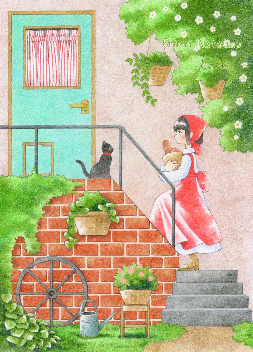 chiori_n's tweet photo. 「おかえり」🐈‍⬛
#世界猫の日 https://t.co/DJaSmTsnhp