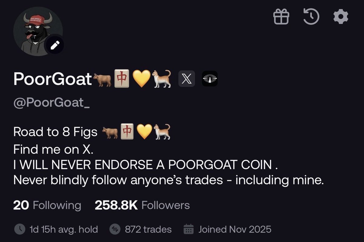 poorgoat_2's tweet photo. Woke up to 250k+ followers on @fomo.

Every day this account reaches more people.

Every day more new people discover crypto through $CATE.

We’re just getting started.

💛🐈 https://t.co/hTxsN52cJo