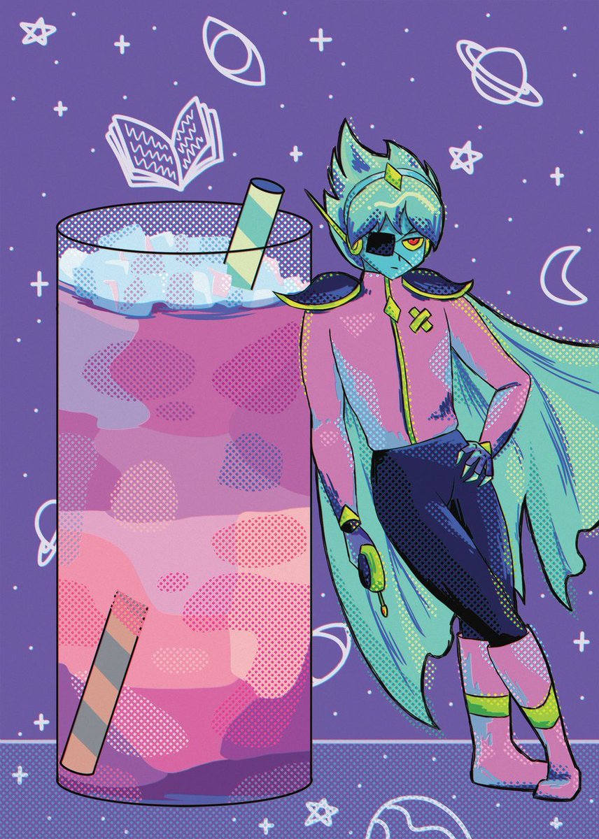 Zaxiadus's tweet photo. Omori space boyfriend art I made ages ago ☄️ galaxy cocktail! https://t.co/cpwDKtGyMo