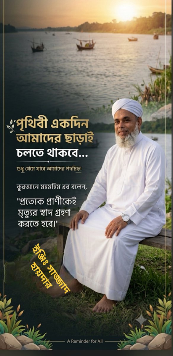 MMShazzatHayde1's tweet photo. পৃথিবী একদিন আমাদের ছাড়াই চলতে থাকবে , শুধু থেমে যাবে আমাদের পদচিহ্ন। https://t.co/tbI6VNco4z