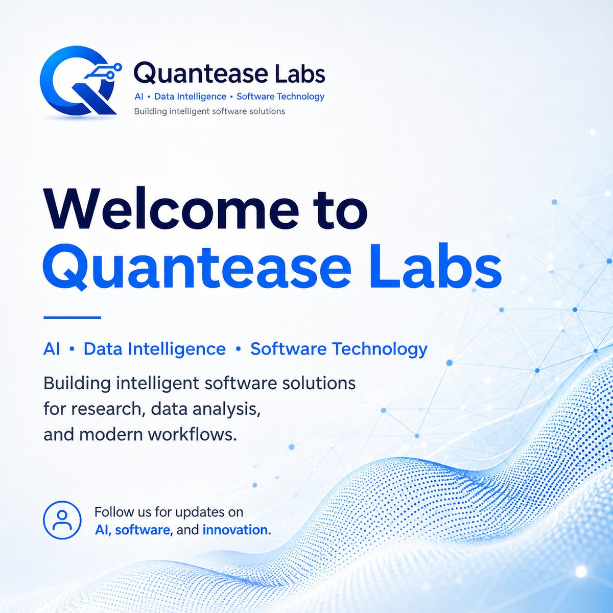 QuanteaseLabs's tweet photo. Welcome to Quantease Labs.

Building intelligent software solutions at the intersection of AI, data, and technology.

We explore new ways to make information smarter, workflows better, and technology more accessible.

The journey begins today. https://t.co/DOmV3hsNca