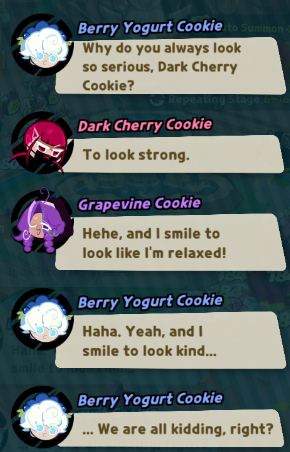 oh_dearvanilla's tweet photo. "No but seriously I love Blueberry yogurt Cookie! The trio in general is really good!!" -> YES!!!!!!!! devsis made the right decision with these three, theyre genuinely SO funny and entertaining https://t.co/RWcahNdGXo https://t.co/Plpvw0BqIi