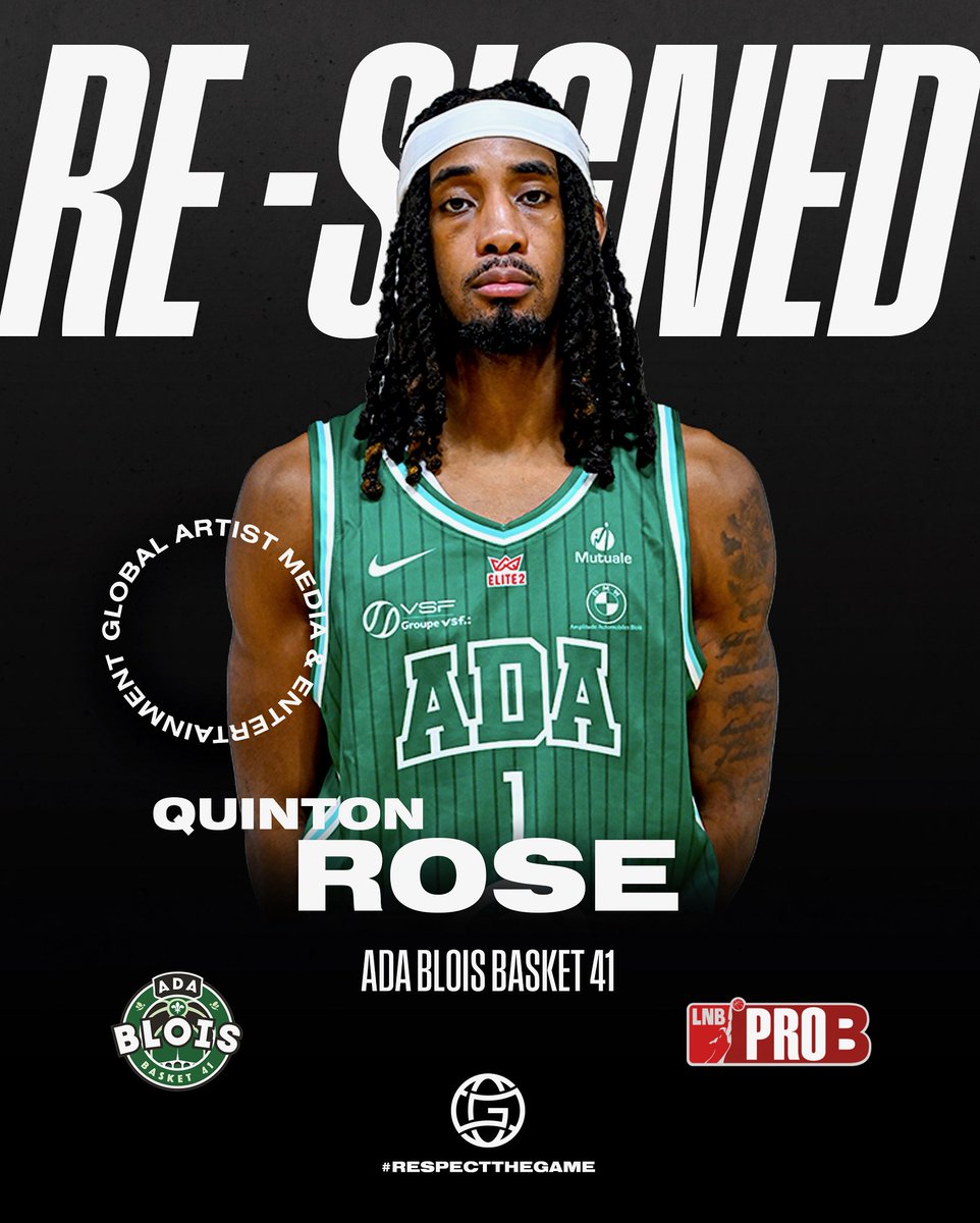 respectxgame's tweet photo. Quinton Rose has resigned with ADA Blois for the 26-27 Season!
#RespectTheGAME https://t.co/AgTRCzJdsA