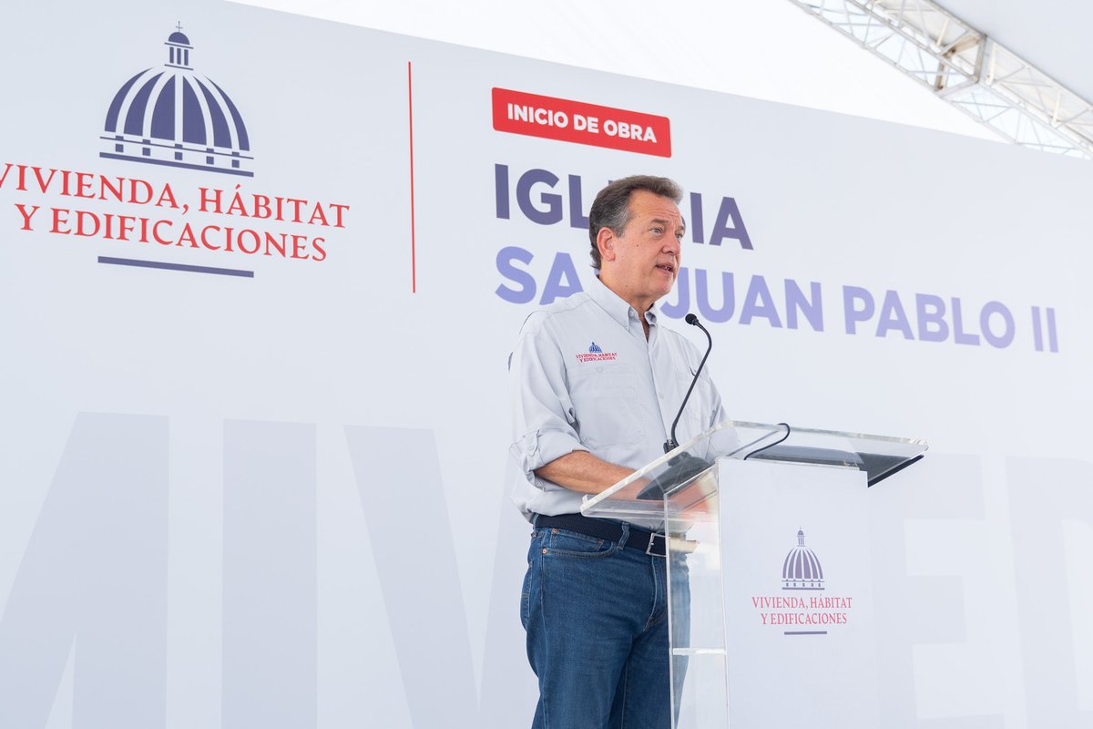 mivedrd's tweet photo. ¡Un nuevo espacio de fe comienza a hacerse realidad! 

Nuestro ministro @itobisonodio dio inicio a la construcción de la Iglesia San Juan Pablo II, una obra que fortalecerá la vida espiritual y comunitaria en Bávaro provincia La Altagracia.

Este proyecto contará con una infraestructura de 403.54 m², diseñada para brindar un lugar digno de encuentro, oración y servicio para cientos de familias.

Seguimos impulsando obras que transforman comunidades y dejan un legado para las futuras generaciones. #ObrasqueNosUnen