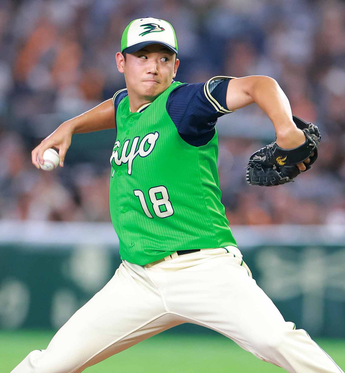 swallowspr's tweet photo. ／ 
#JERAセ・リーグ 速報⚾️
＼  

8月7日(金)の #月間JERAセ・リーグAWARD ノミネート選手は、完封勝利を挙げた #奥川恭伸 投手です！  

詳細はこちら　https://t.co/fMGPNcQhC2
JERA協賛特設ページ　https://t.co/yRcTHo5pCF 

#JERA #灯セ #swallows #燕心全開 https://t.co/gVRdxh7wdZ