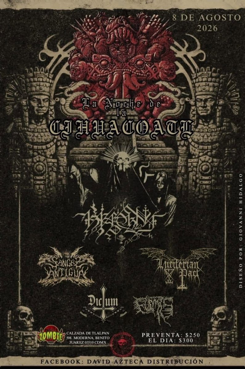 BBeat105's tweet photo. Mañana, 8 de agosto, estos shows:

- #RAPEDGOD666 presentando #AddictedToSatan en el #FVCKOFFROOM, #XibalbaItzaes, #Annapura y #OldCrucifix.

- En el #ZombieDiner, #LaNocheDeLaCihuacoatl con #Hierophany. #DavidAztecaDistribucion

En cuáles los veremos?

#StayBlast
#BlastBeat105 https://t.co/sgfmnzxdD7