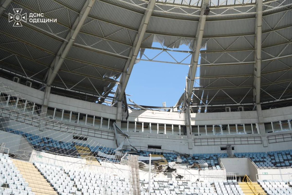 MargoGontar's tweet photo. Your football stadium , when Russia is your neighbour

Odesa, Ukraine today https://t.co/xz8jzyKPGl
