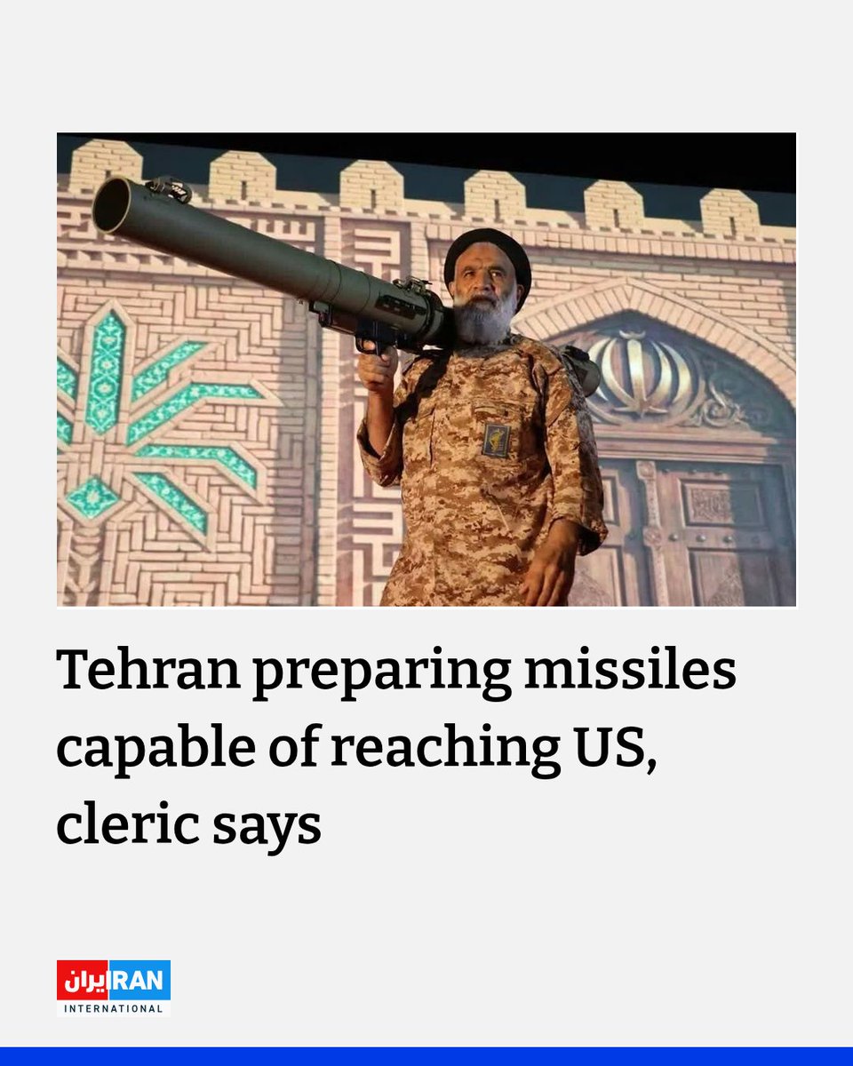 MOSSADil's tweet photo. IRAN THREATENS 15,000-KM MISSILE RANGE

Senior Iranian cleric Abdolnabi Mousavifard said Iran is preparing to extend its missile range to 15,000 km (9,300 miles), potentially reaching deep into the United States.

“We are preparing ourselves so that the American people, too, will see what it is like to be hit by missiles and understand what it means to be left in blood and destruction,” he said.

Mousavifard also claimed Iranian missiles can already reach “deep into Jerusalem,” and led chants of “revenge, revenge,” while expressing hope Netanyahu would be “destroyed.”

@IranIntl_En