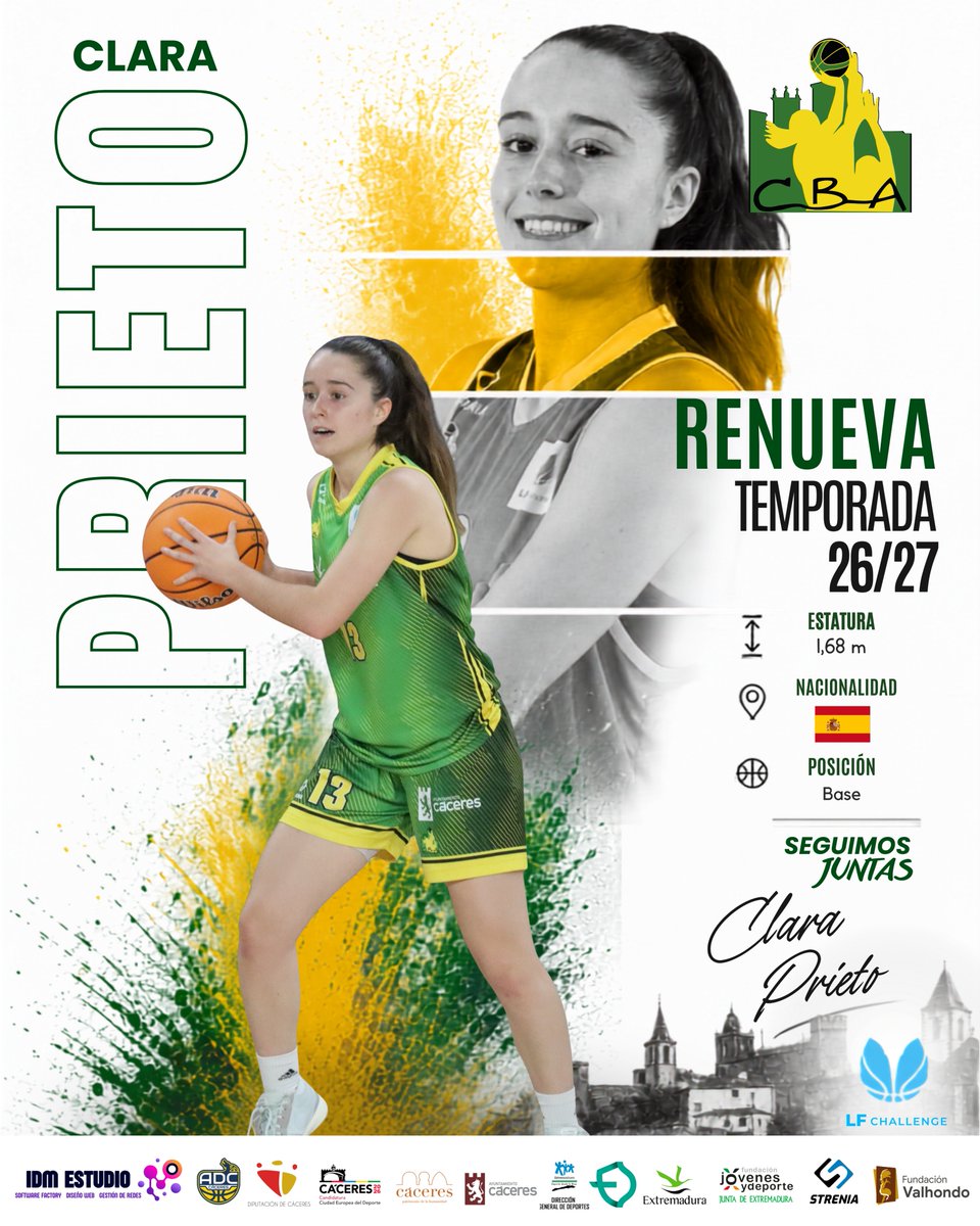 CompeticionFEB's tweet photo. 🚨 Mercado #LFChallenge: Clara Prieto continuará defendiendo la camiseta del @cb_alqazeres
▶ La base gallega seguirá aportando trabajo, compromiso y conocimiento de la competición
🗓️ 2004 | 📏 1,69 m.
⛹️♂️ Base | 🌍 Española
📝 Más información ⬇️
https://t.co/XDXFQ0c6E5 https://t.co/PnPJlpAwMM