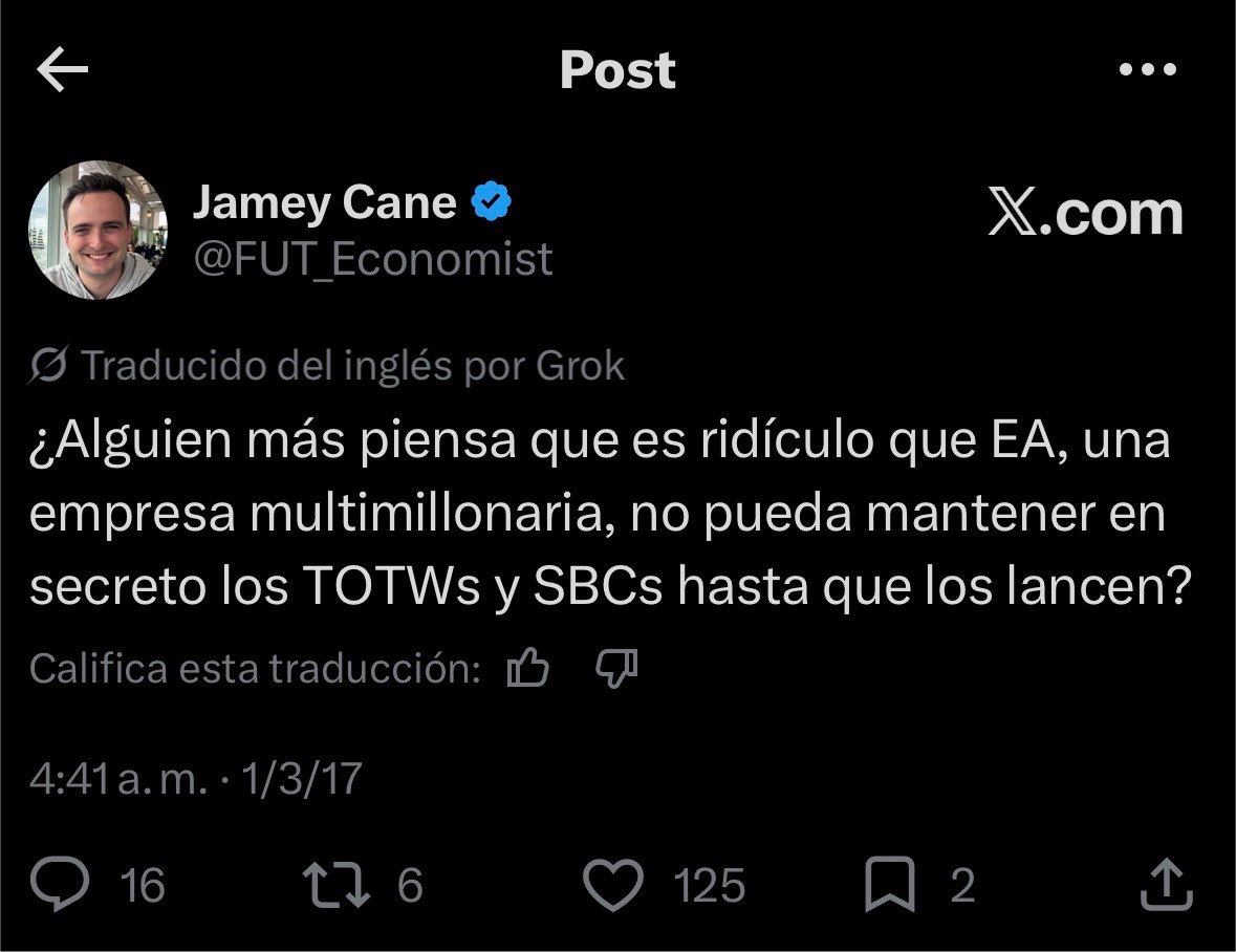 FutAR_Trader's tweet photo. Esto es lo que pensaba el hoy gerente de EA sobre las filtraciones en 2017 (en ese entonces era uno mas de nosotros) cabe aclarar que las filtraciones para ese entonces solo se filtraban en grupos privados o cuando llegaban a las redes sociales ya era tarde y por lo general se filtraban 5/10 min antes de la hora a la que salía el contenido.

Hace poco dijo que los sobres en sbc fueron “nerfeados” porque una parte de la comunidad tenia herramientas para conseguir sobres mas rápido y teniendo en cuenta lo que dice en la segunda imagen no me extrañaría que las filtraciones sean a propósito (ya lo sabemos) para que todos tengamos la posibilidad de tenerlas. 

😬😬