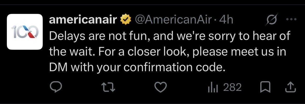 entropyaplenty's tweet photo. @TrashPandaNever @AmericanAir @AmericanIdol Classic @AmericanAir horseshit. They don’t engage in any helpful way in DMs, and flight details are totally unnecessary here. It’s CLT and the gate numbers are visible. 

@AmericanAir - for when you absolutely HAVE to not get there. https://t.co/Ycq7wxaZn3