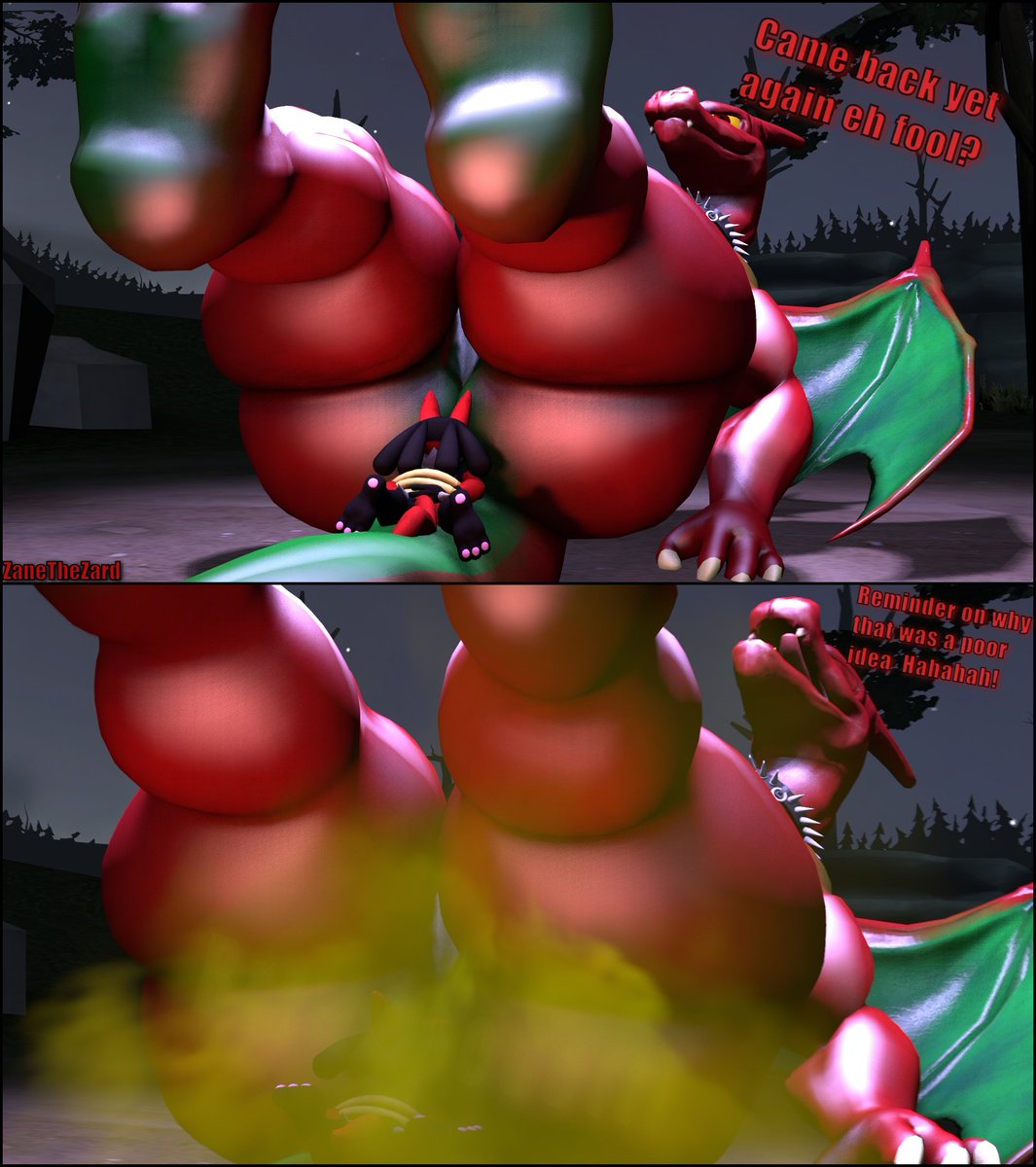 ZaneTheZard's tweet photo. [SFM] Zane The Charizard Farts on Lucario Commission for Bandit 1-6 https://t.co/jyXYAY3fXM