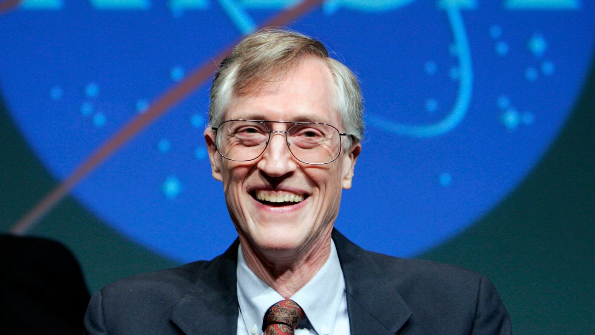 CalBearsHistory's tweet photo. Happy Birthday to John Mather, Ph.D. 1974. He was awarded the 2006 Nobel Prize in Physics for work on the Cosmic Background Explorer Satellite, providing support for the Big Bang theory and called by the Nobel committee, "the starting point for cosmology as a precision science." https://t.co/clA1ItNrML