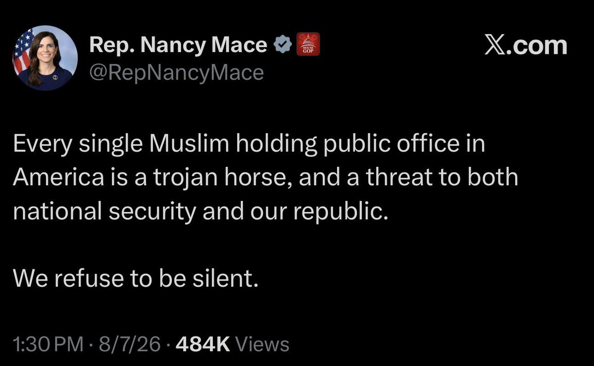 AssalRad's tweet photo. Imagine any elected official saying this about Jewish Americans. Do you think the media would be silent?

The rampant bigotry that is allowed and normalized against Muslims is disturbing. https://t.co/9HtWbmtXEC