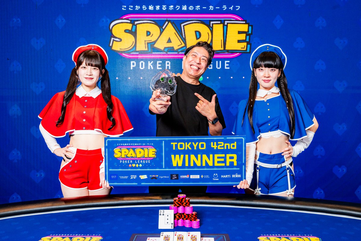 GrandPokerRank's tweet photo. ▶ GPR 順位速報 ◀
SPADIE TOKYO 42nd「CHAMPION」初日を終えてのTOP3です🏆

🔗 https://t.co/PtfioD5bMh

🥇pepeさん
🥈henzanさん
🥉kazunさん

pepeさんは「#04 NLH Elite 500」「#12 NLH Moonlight」の二つのトーナメントで5位入賞を果たし単独首位に⚡️
CHAMPIONは会期中の全トーナメントが対象。走った分だけポイントが積み上がります👀

初日に終わったのはまだ12本。133トーナメントのうち、大半がこれからです。
今日の一戦が、そのまま順位を塗り替えていく。

裏を返せば、これから始まる一本で誰もが首位に立てるということです🔥
残り9日間。逆転劇はまだ何度でも起こります‼️

#SPADIE #GPR