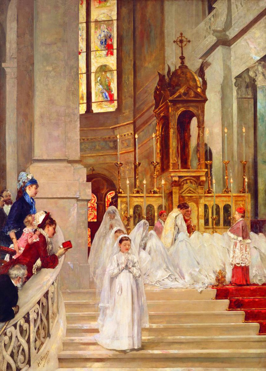 DreamlinerCo's tweet photo. Communion at the Church of the Trinity, by Henri Gervex (1877) https://t.co/NT0JADKUjK