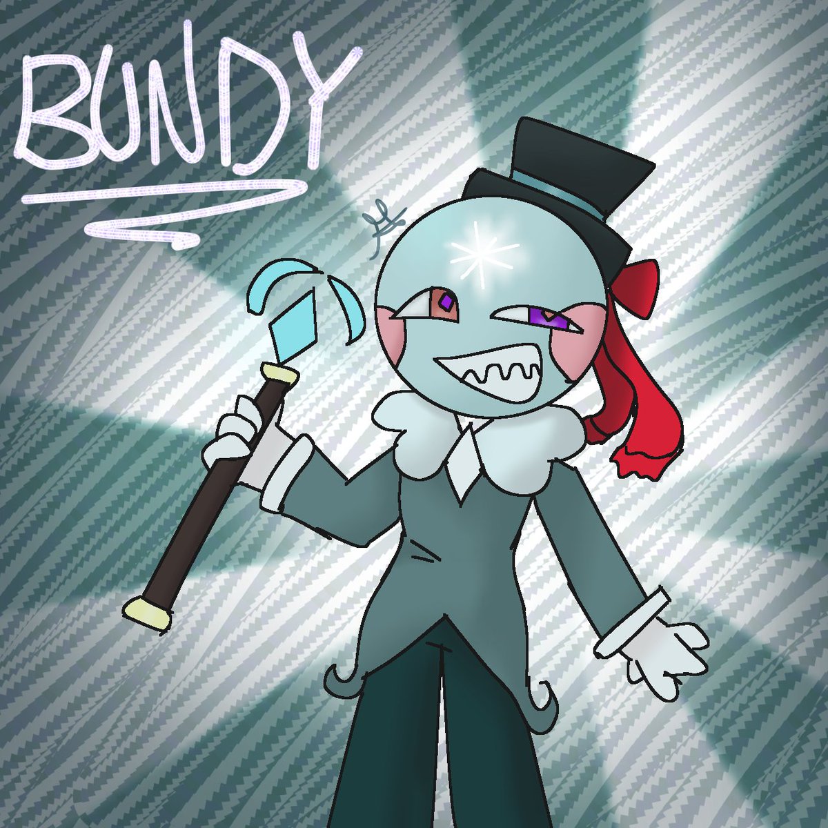 Multifandom_Mai's tweet photo. Un oc de digital circus qué hize hace tiempo pero no subí. El es una IA creada por Caine, los integrantes del circo les cae bien Bundy, pero Caine siente que lo dejan atrás por Bundy #tadc hagan lo que quieran con el, pero denme créditos https://t.co/bCJarpOAom