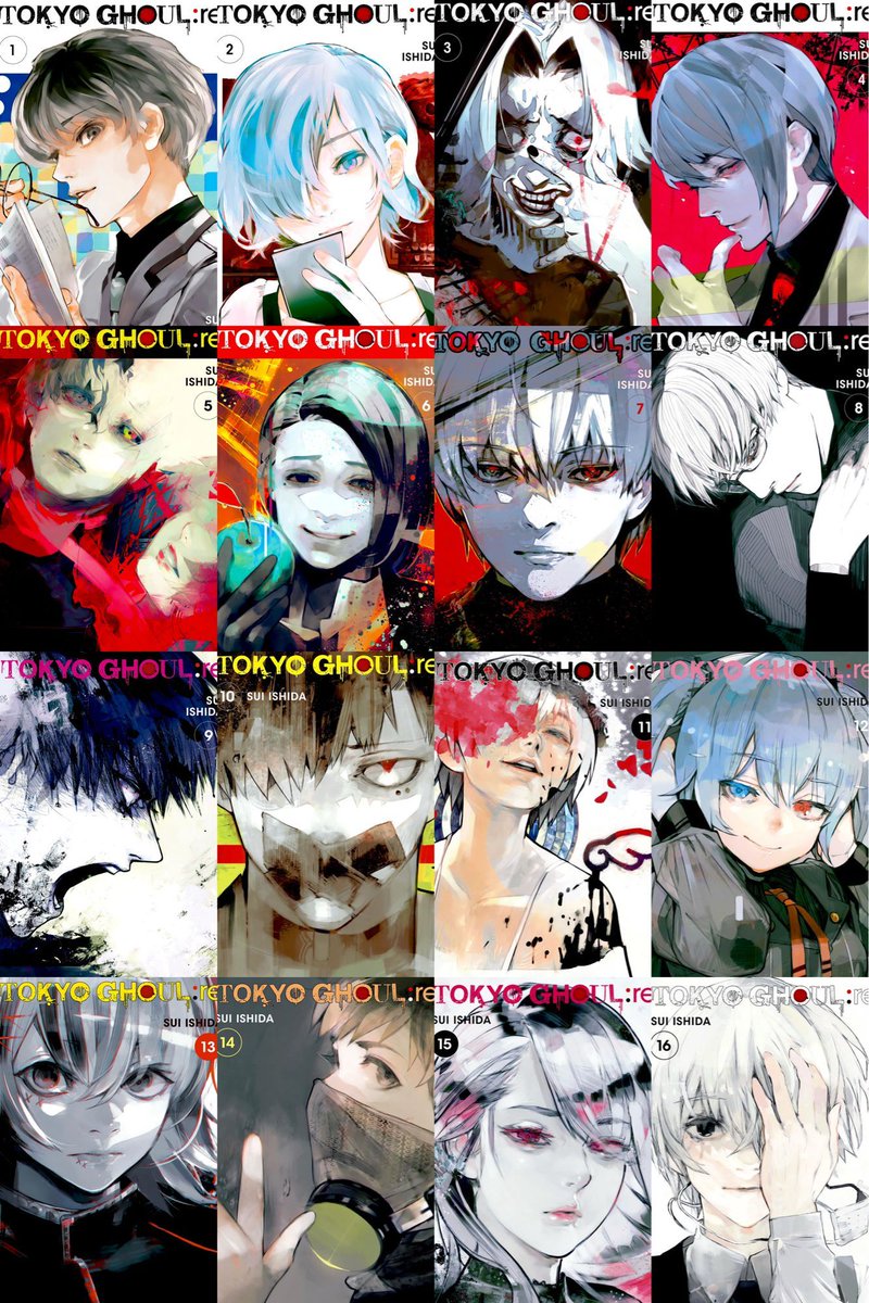 mangaa's tweet photo. Tokyo Ghoulire covers https://t.co/AwaG5wcIBy