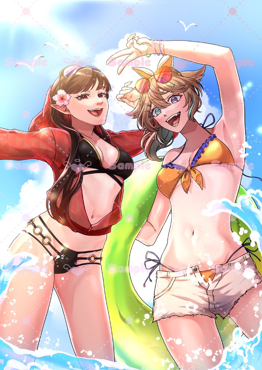 yoa_tsukishima's tweet photo. おはよあざいます☀️

ライラ先輩( #Lyra_hibika07 )とコラボ✨️✨️
 #1枚絵公開
ラビスタのギャルコンビ誕生だぁ🎉
ｳｫﾀｸ君たちに優しいｷﾞｬｳなので安心しな〜🫰

 #おはようＶTuber 
 #おはようＶライバー https://t.co/xp04tCcwEQ