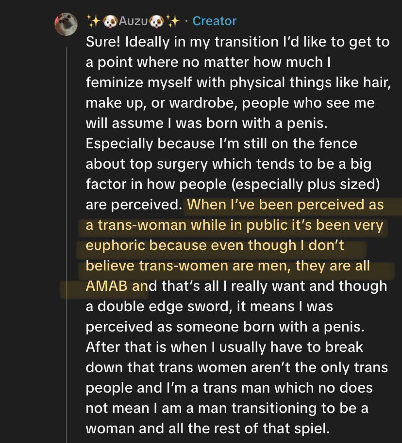 moidtv's tweet photo. So called trans man gets euphoric after being called a woman https://t.co/0KICjchI9V