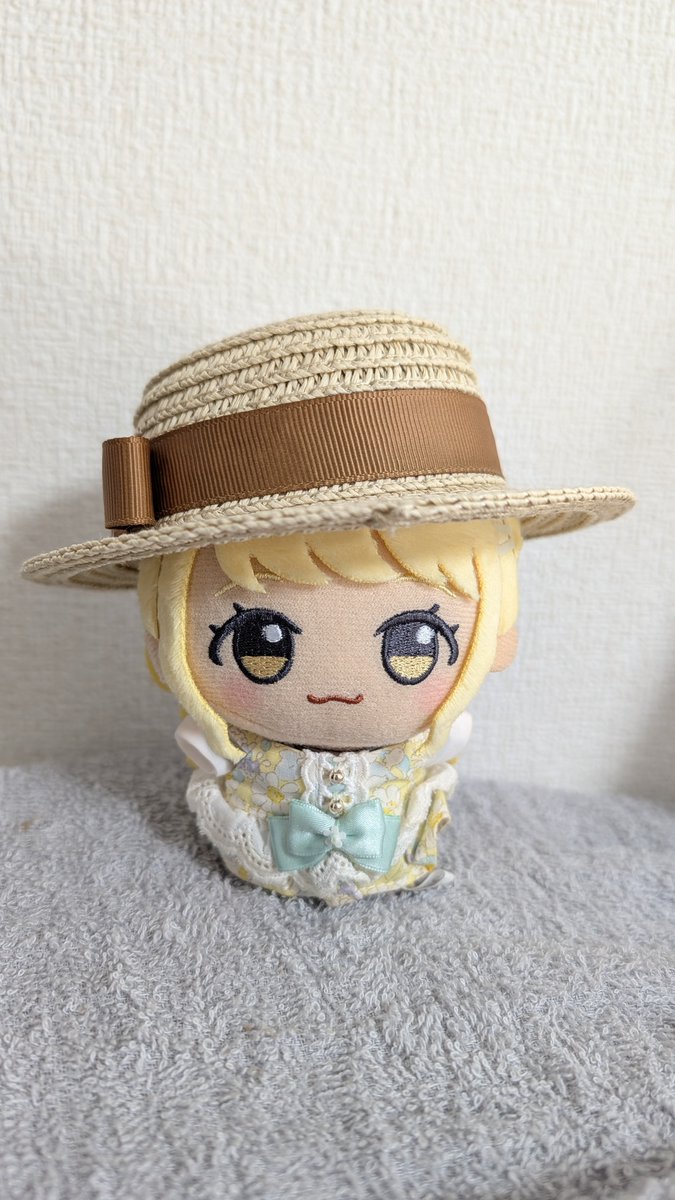 spring_nuinui's tweet photo. 暑いのでカンカン帽を買ってあげました！
夏だね。可愛いね。
#初星学園ぬいぬい部 https://t.co/unlL852Rhe