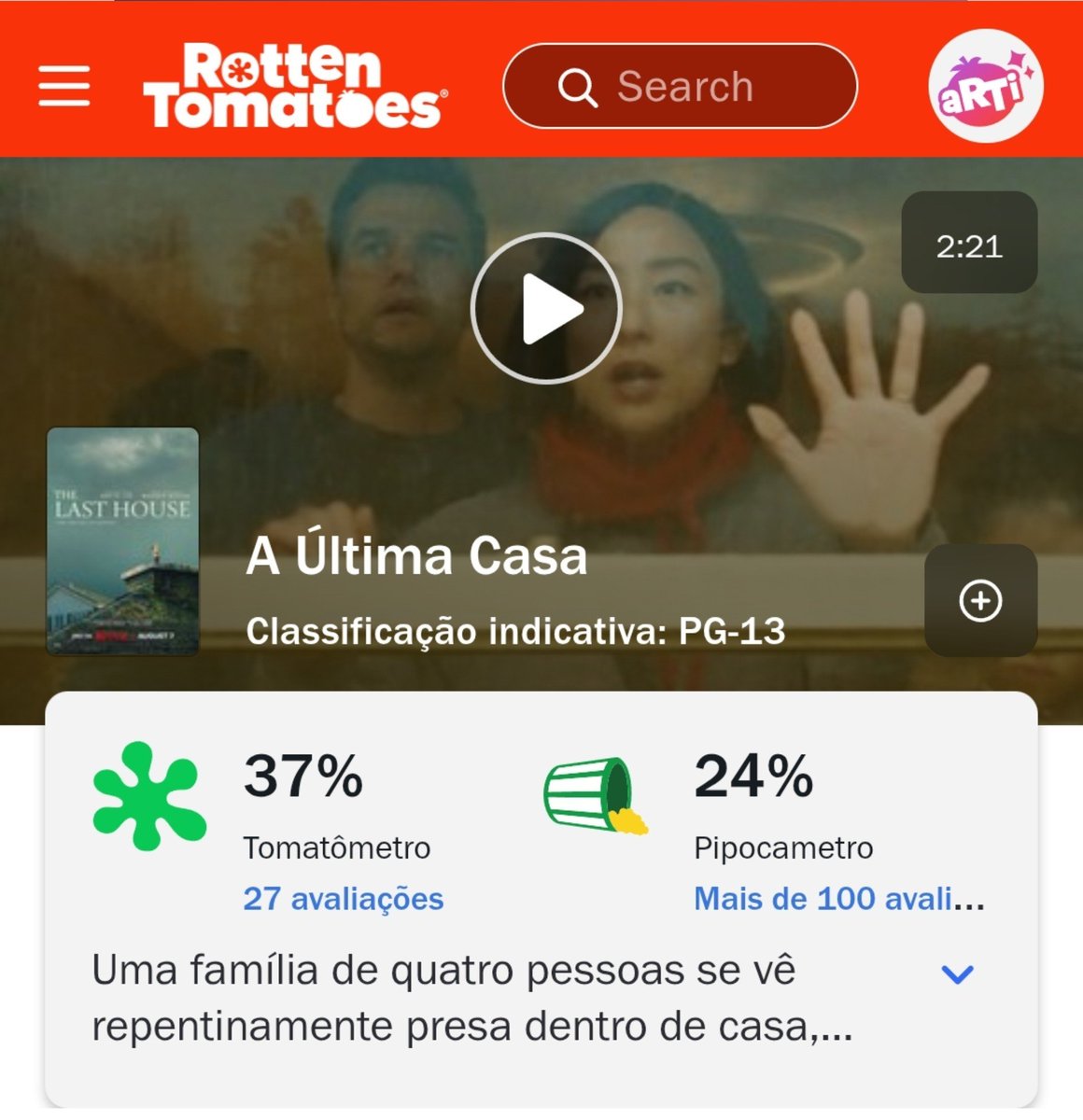 eidanttas2's tweet photo. A Última casa com Wagner Moura sendo massacrado pela crítica, mas pelo menos sua atuação sendo ovacionada. Ele que salva essa bomba! 

O filme corre tanto para te entregar os fatos, que esquece de prender o telespectador no suspense, só vi ate o final pelo Wagner.
⭐️ 04/10 https://t.co/NnoOHGVgt6