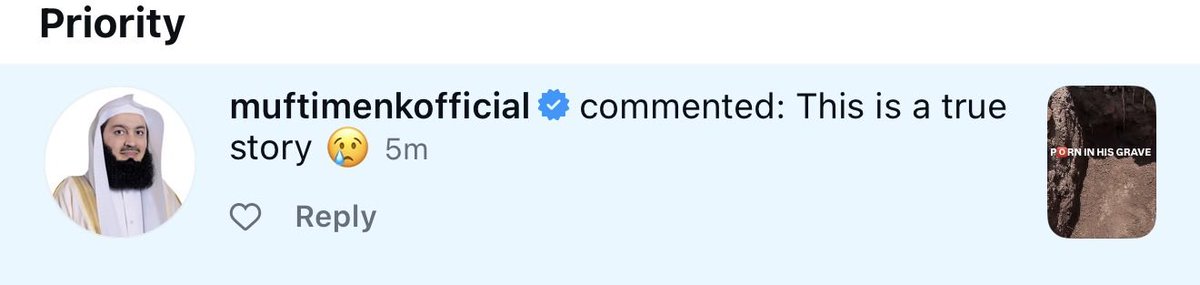 aiishadahir's tweet photo. Fan girl moment😄😄Mufti Menk commented on my post! https://t.co/T8cFP8hufE