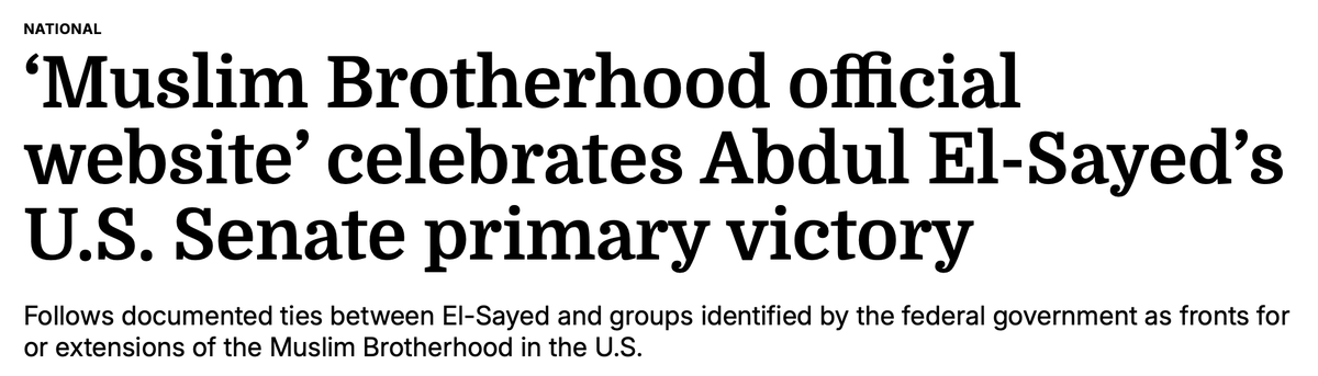RNCResearch's tweet photo. Terrorists have endorsed Abdul El-Sayed and Democrats are still rallying behind him. https://t.co/BSLEf3KKCz