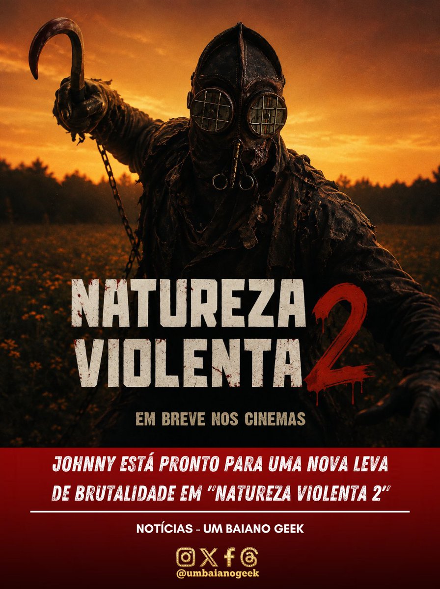 HorrorFilmsNews's tweet photo. Johnny está de volta! 🔪 “Natureza Violenta 2” levará o assassino a um acampamento de verão para uma nova carnificina. O filme chega em 2026 pela IFC e Shudder e pode estrear nos EUA em outubro, próximo ao Halloween. 🍿🎃 #UmBaianoGeek #InAViolentNature2 https://t.co/tx5Q3GmLMk