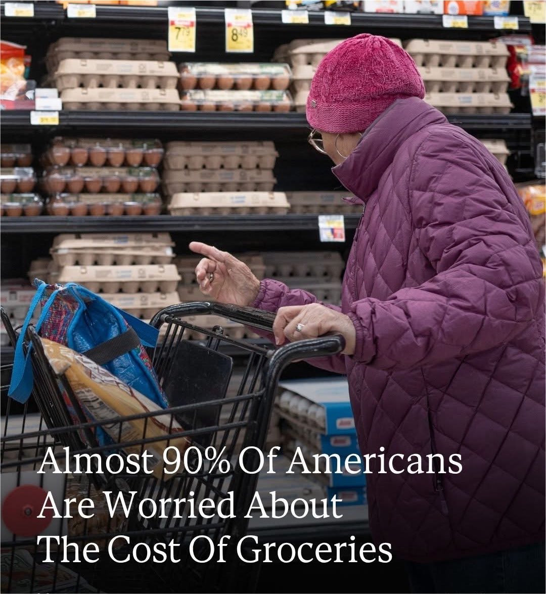 ProudSocialist's tweet photo. 90% of Americans say they are stressed about the cost of groceries [per CNBC], and the con artist in the White House is declaring we are living in the “Golden Age.” 𝐖𝐞 𝐚𝐫𝐞 𝐥𝐢𝐯𝐢𝐧𝐠 𝐢𝐧 𝐭𝐡𝐞 𝐚𝐠𝐞 𝐨𝐟 𝐜𝐚𝐩𝐢𝐭𝐚𝐥𝐢𝐬𝐭 𝐝𝐞𝐜𝐚𝐲, 𝐚𝐧𝐝 𝐫𝐞𝐯𝐨𝐥𝐮𝐭𝐢𝐨𝐧 𝐢𝐬 𝐭𝐡𝐞 𝐨𝐧𝐥𝐲 𝐰𝐚𝐲 𝐨𝐮𝐭.