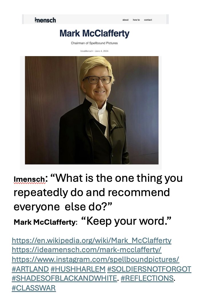 spellboundpic's tweet photo. PRODUCER Mark McClafferty
What is the one thing you repeatedly do and recommend everyone else do?
"Keep your word."
https://t.co/JGXD6YuKm2
https://t.co/JESUB6yCDr
https://t.co/47HuqJpLsS https://t.co/yZWh3YCIqI