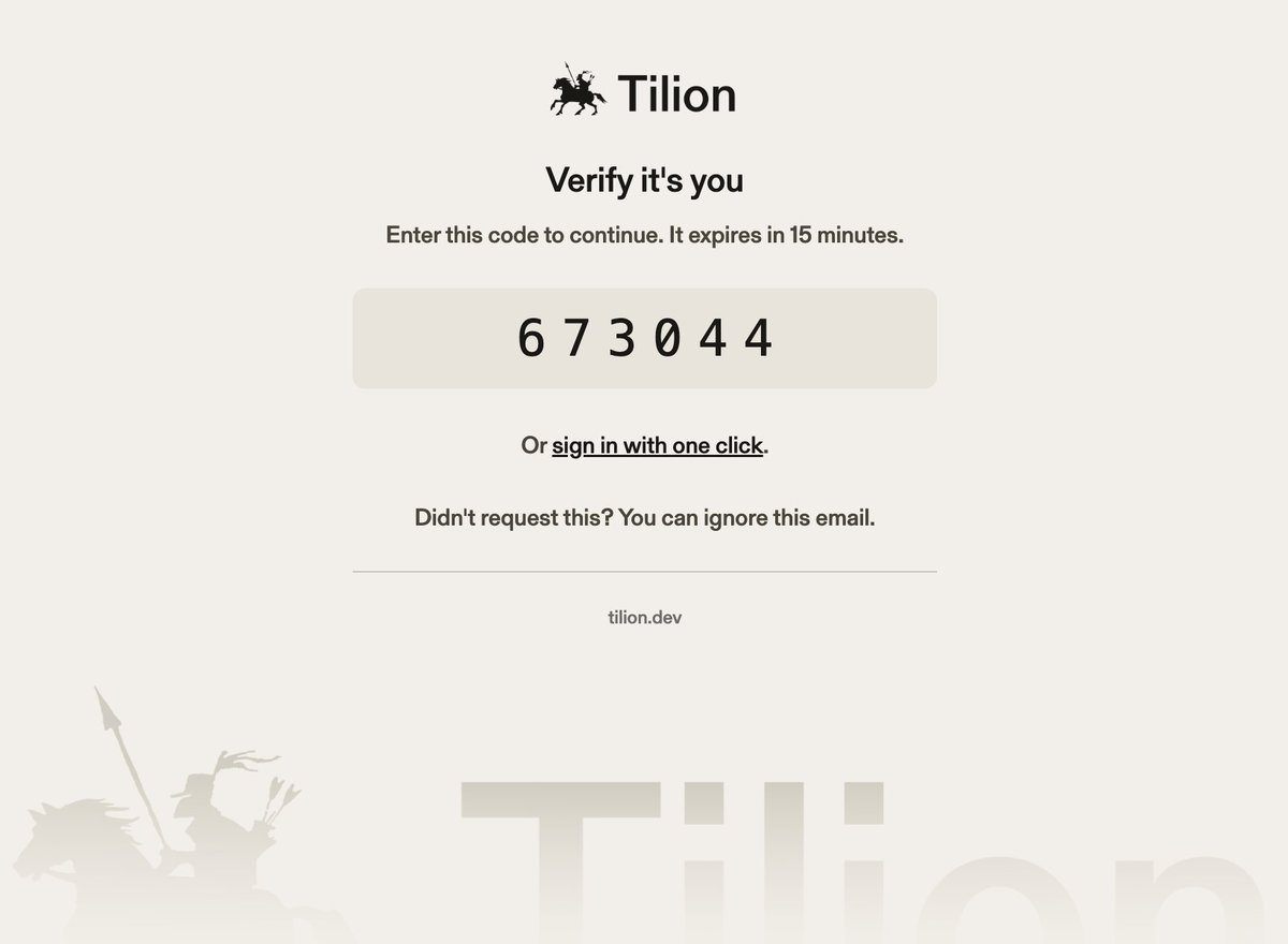 armanluthra_'s tweet photo. designed a calm luh verification email for @tiliondev 

launch soon? https://t.co/te6k2t8LtT