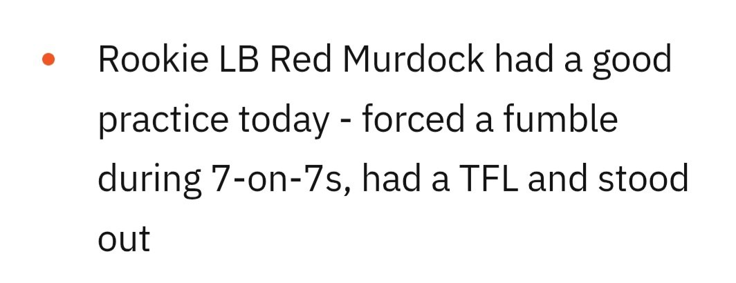 Sportstalkbuff1's tweet photo. For any @UBuffaloFB fans wondering how former Bulls LB @redmurdock2 is doing, it appears so far much like his former LB teammates Andreesen and Dolac he is standing out at Broncos camp.
#UBhornsUP #ForEverABull π€π¦¬ https://t.co/9wdzYH7hlP
