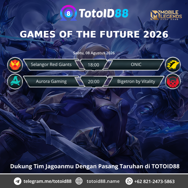 totoid88update's tweet photo. 🎖GAMERS TURNAMENT🎖

🥷🏻 Sabtu, 08 Agustus 2026 🥷🏻

🍺 MOBILE LEGENDS 🍺

🕹 GAMES OF THE FUTURE 2026 https://t.co/JUuXR7k4rq