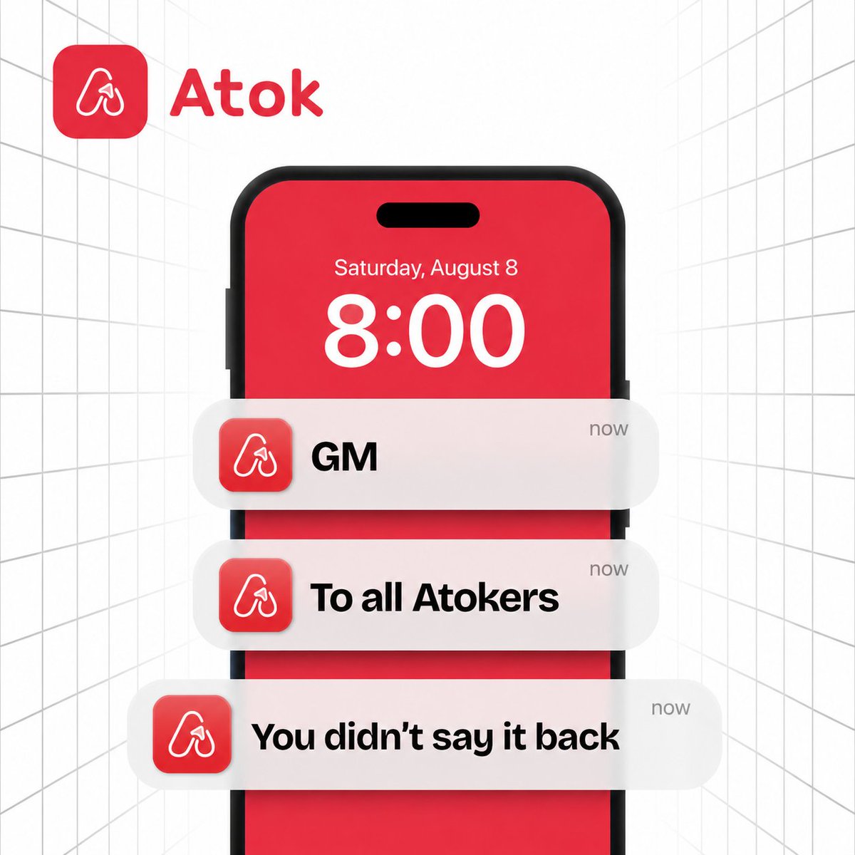 Atok_App's tweet photo. 🔥 GM Atokers! LFG!

It’s 8:00 AM. Wake up, check the stack, do the Daily Missions. Repeat. https://t.co/owEjAaJ4bO