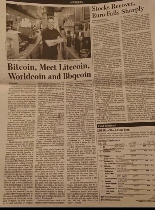 BBQCoin2012's tweet photo. @blknoiz06 @404flipped Hey @blknoiz06 check out the first ever memecoin to exist @BBQCoin2012 with original dev @Cubox_ onboarded 

Even the @WSJ covered us😎

 $BBQCOIN 🍖🍖🍖 https://t.co/LeyZGJuDV5